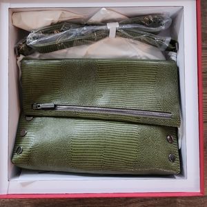 HAMMITT VIP EDITION Large Crossbody purse.  Evergreen Lizard